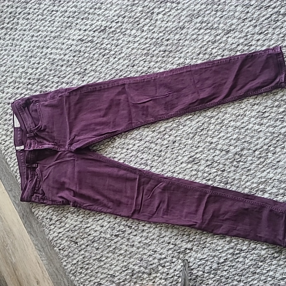 Rag & bone distressed wine skinny jeans size 29